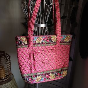 Vera Bradley pink pansy tote